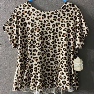 cheetah altard state babydoll tee